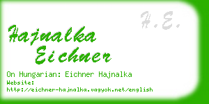 hajnalka eichner business card